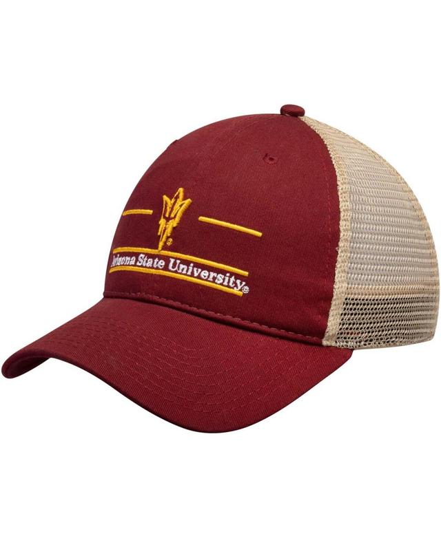 Mens The Game Maroon Arizona State Sun Devils Split Bar Trucker Adjustable Hat, ASU Red Product Image