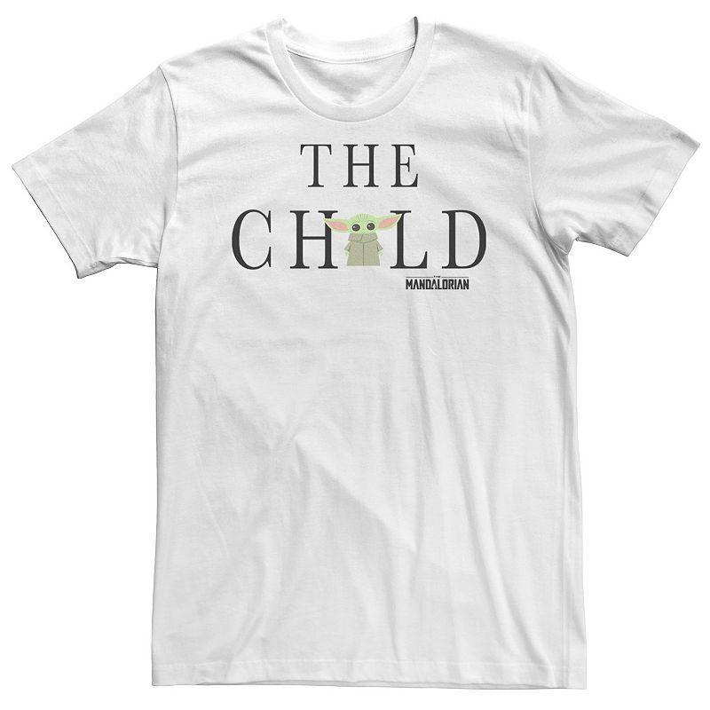 Big & Tall Star Wars The Mandalorian The Child Simple Text Portrait Tee, Mens Product Image