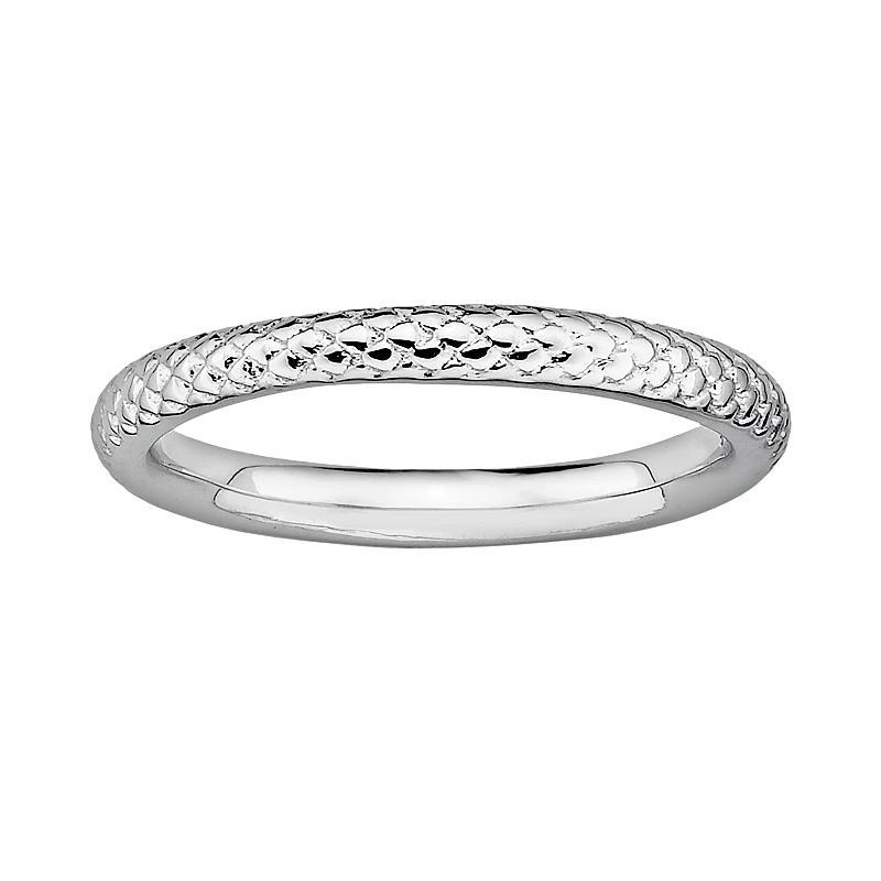 Stacks & Stones Sterling Silver Cable Stack Ring, Womens Product Image