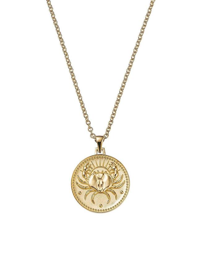 Womens Icons 18K Yellow Gold Zodiac Medallion Necklace Product Image