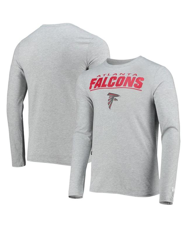 Mens New Era Heathered Gray Atlanta Falcons Combine Authentic Stated Long Sleeve T-shirt Product Image