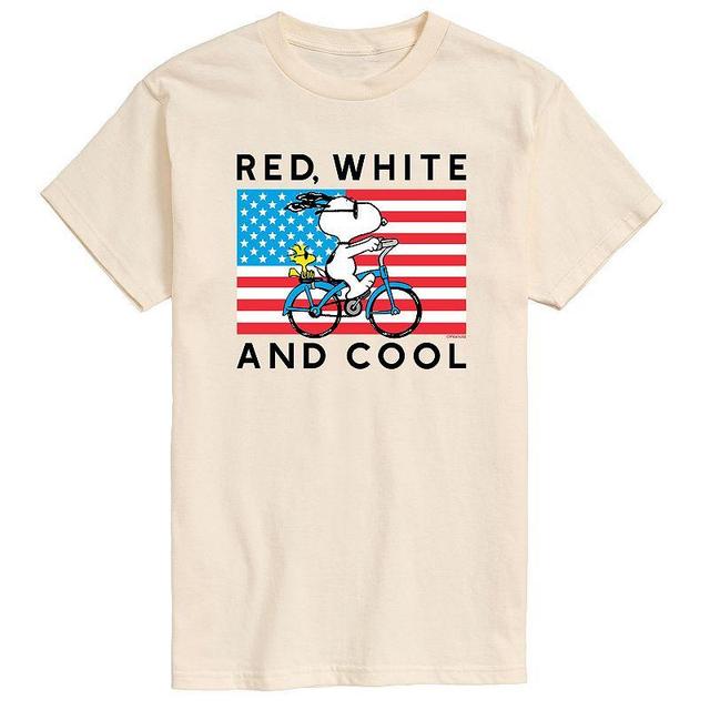 Mens Peanuts Red White And Cool Tee Beige Product Image