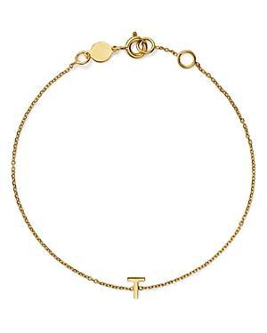 Moon & Meadow 14K Yellow Gold Initial Chain Bracelet Product Image