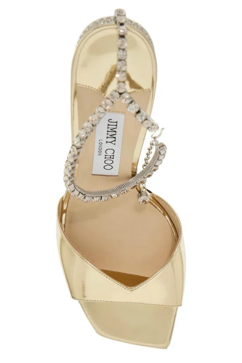 JIMMY CHOO Saeda 85 Sand In Metallic Product Image