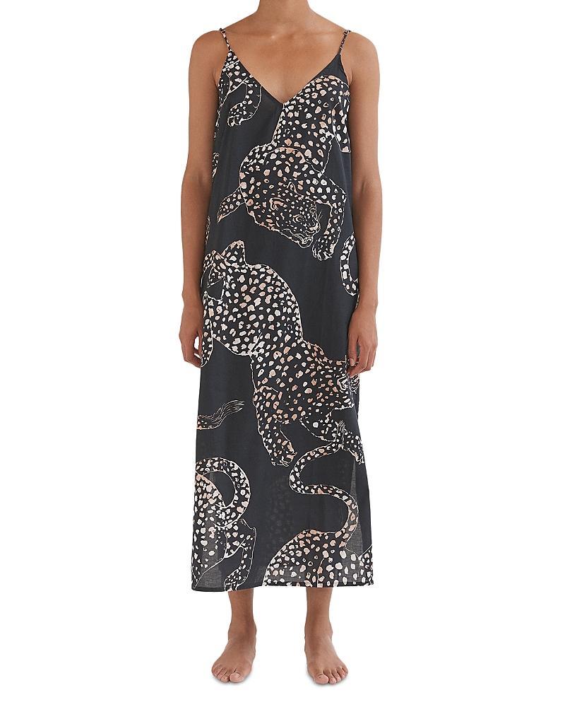 Womens Jag-Print Cotton Slip Nightie Product Image