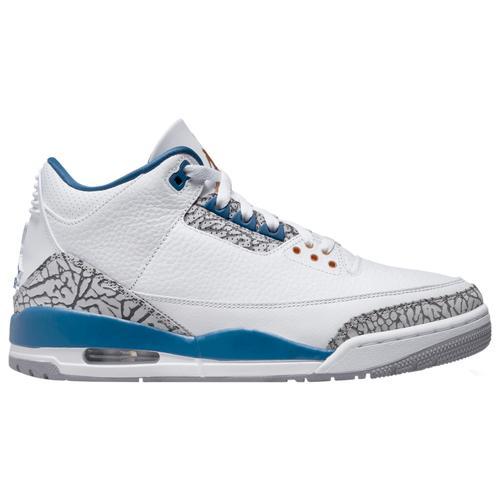 Jordan Mens Retro 3 - Shoes Grey/Blue/White Product Image