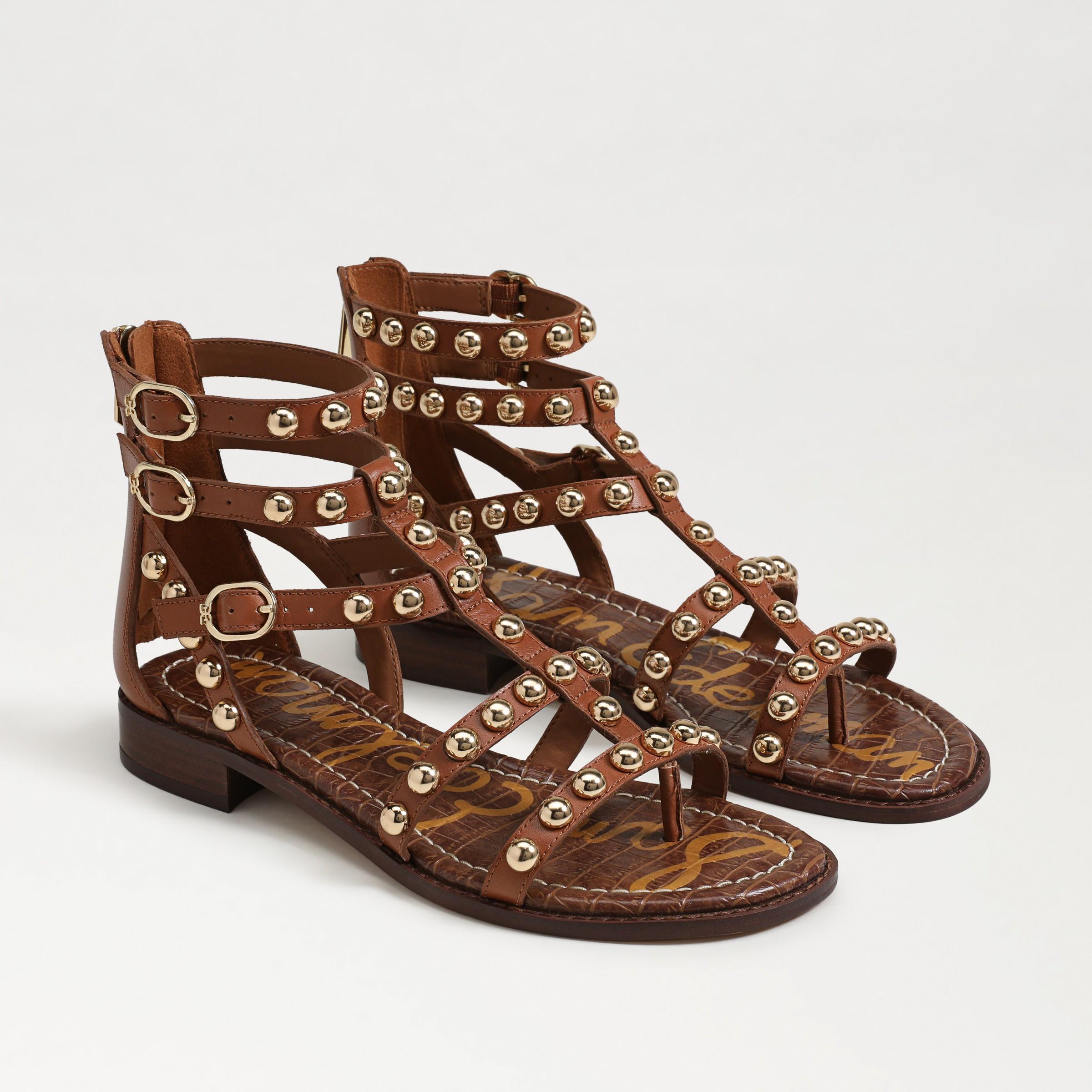 Sam Edelman Estella Studded Gladiator Sandal Rich Cognac Leather Product Image