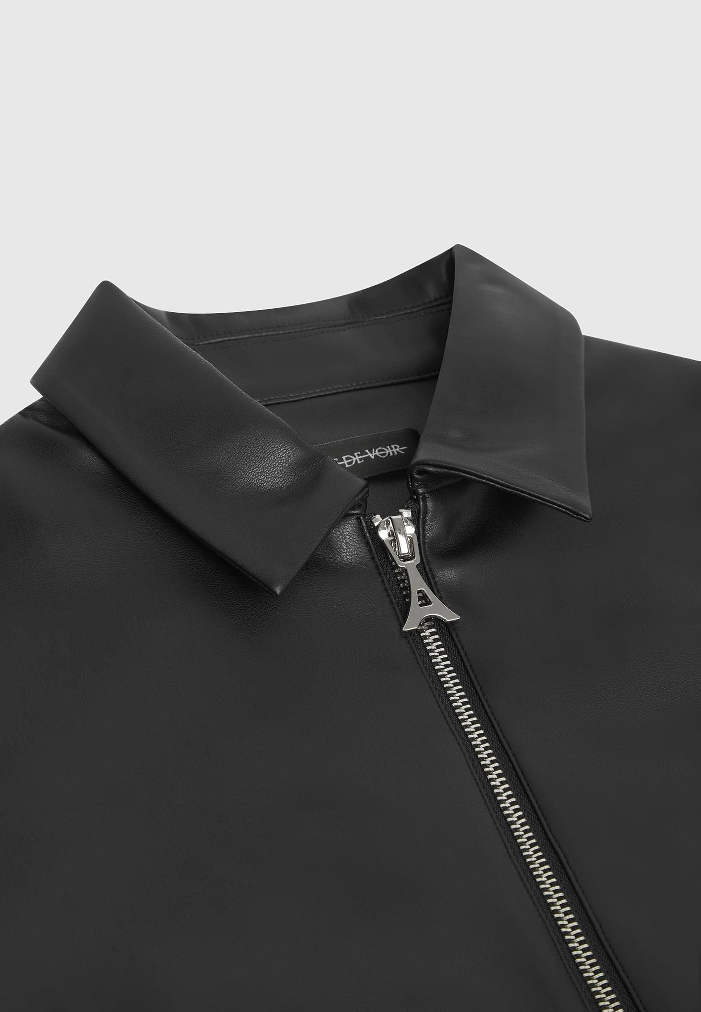 Leather Shirt - Black Female Product Image