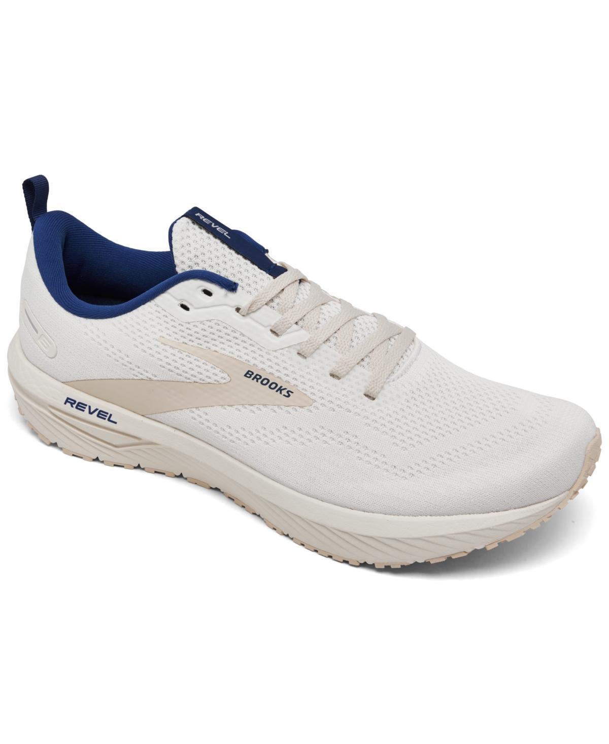 Brooks Mens Revel 6 Running Sneakers from Finish Line - White, Marshmallow Product Image