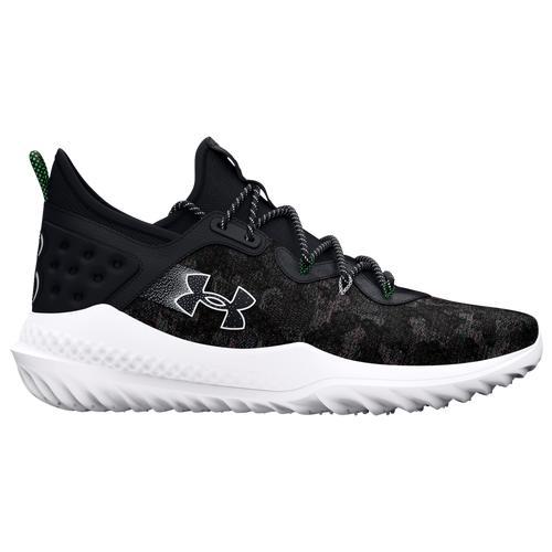 Under Armour Mens Harper 8 Turf - Baseball Shoes Black/Black/Metallic Silver Product Image