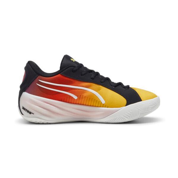 PUMA All-Pro NITRO™ SHOWTIME Men's Basketball Shoes in Yellow Sizzle/Purple Glimmer Product Image