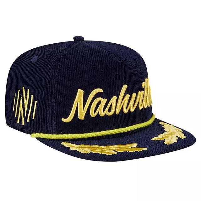 Mens New Era Navy Nashville Sc Scrambled Eggs Corduroy Golfer Snapback Hat Product Image