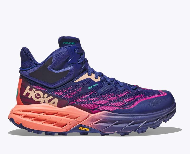 Hoka One HOKA Women's Speedgoat 5 Mid GTX Shoes in Bellwether Blue/Camellia, Size 9 Product Image