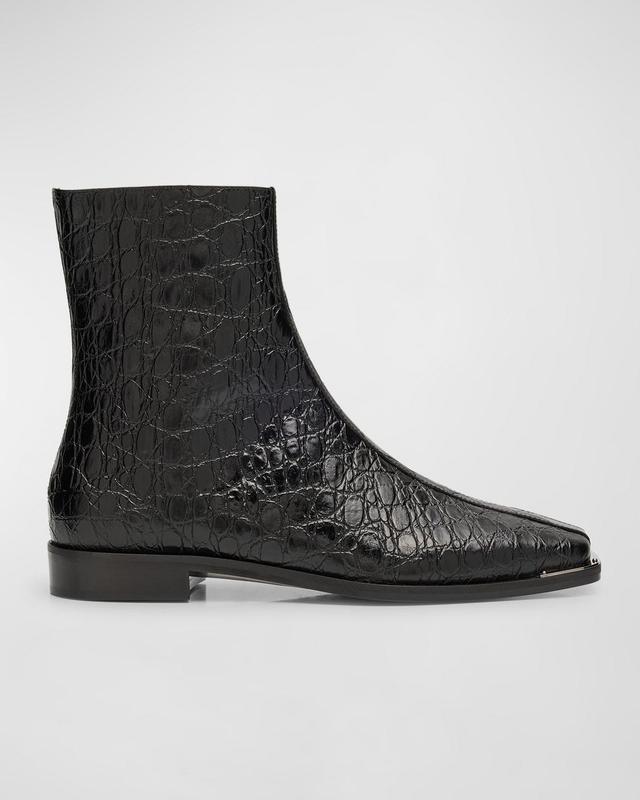 Mens Morpheus Croc-Effect Ankle Boots Product Image