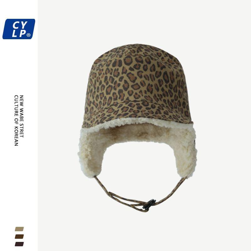 Leopard Print Trapper Hat Product Image