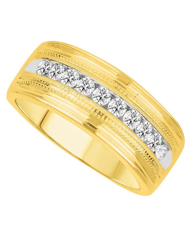 Mens Diamond (1/4 ct. t.w.) Ring in 10K White or Yellow Gold Product Image