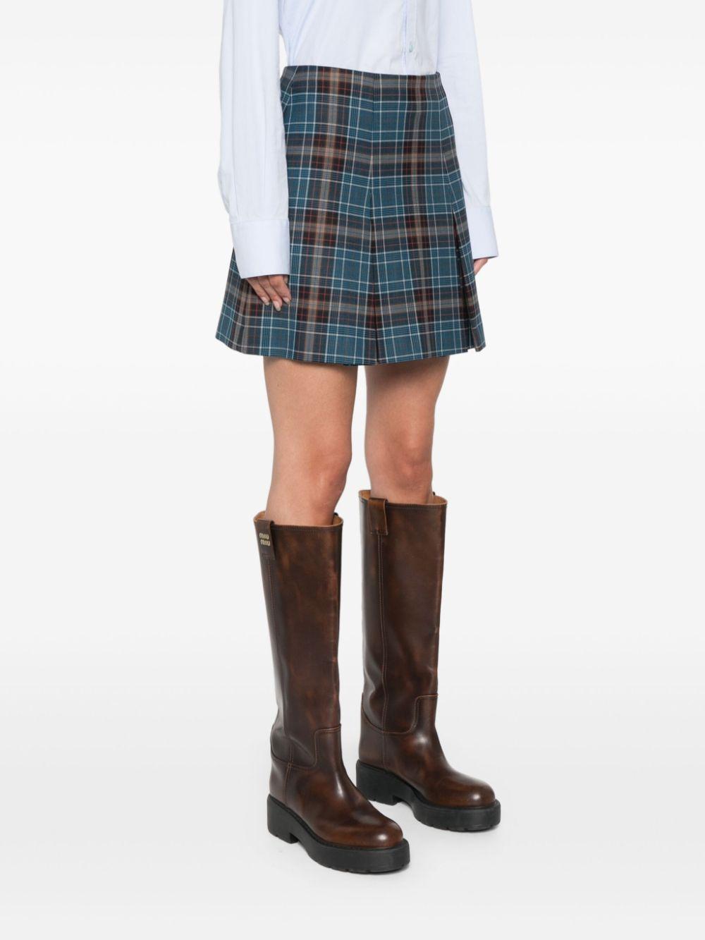 checked wool skirt Product Image