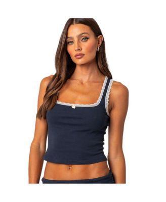 Womens Kadence lace trim tank top Product Image