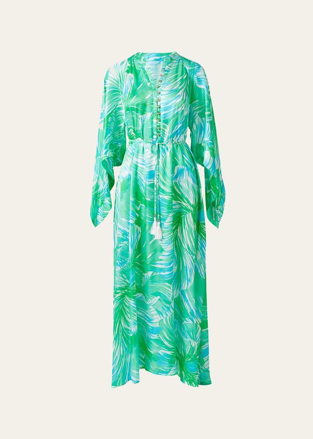 Edith Printed Maxi Sun Dress Coverup Product Image