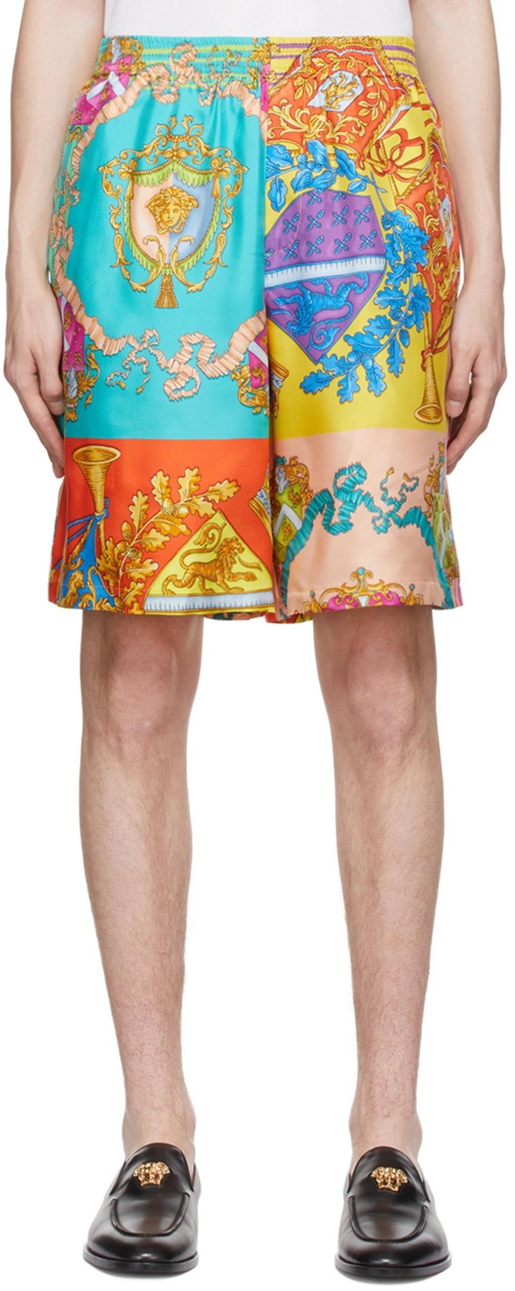 VERSACE Royal Rebellion Bermuda Shorts In Neutral Product Image