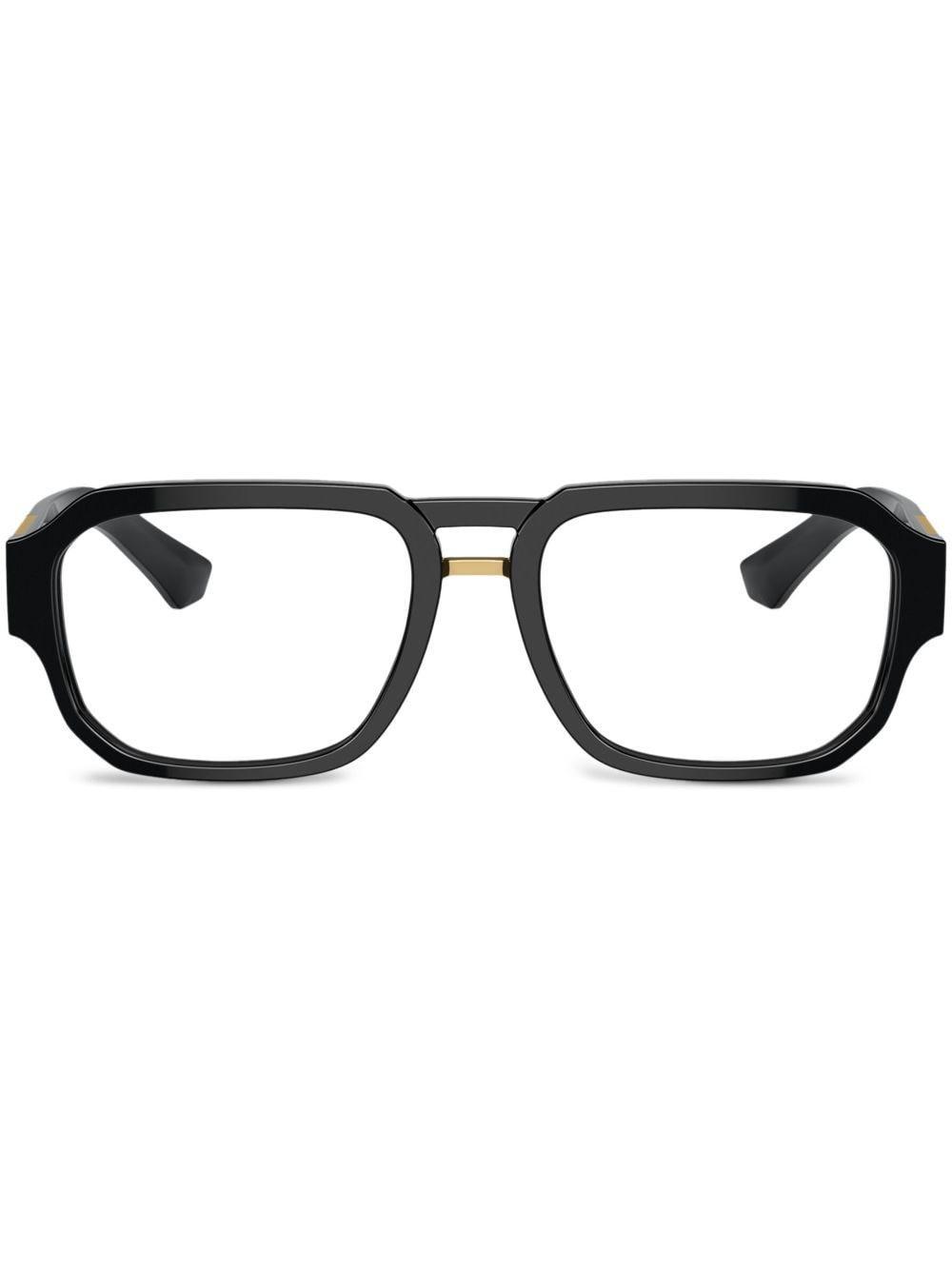 Dg3389 Pilot-frame Glasses In Black Product Image