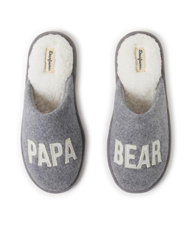 Dearfoams Carson Family Mens Scuff Slippers Light Grey Gray Product Image