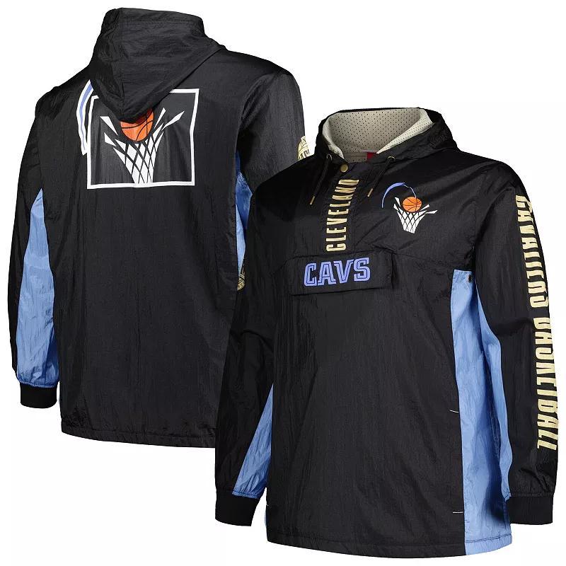 Mens Mitchell & Ness Cleveland Cavaliers Big & Tall Hardwood Classics Team OG 2.0 Anorak Hoodie Quarter-Zip Windbreaker Jacket Product Image