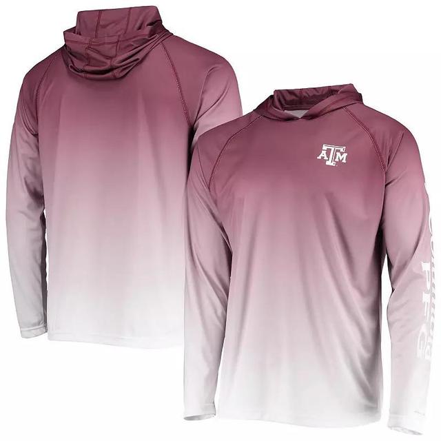 Mens Columbia PFG Maroon Texas A&M Aggies Terminal Tackle Omni-Shade UPF 50 Long Sleeve Hooded Top Product Image