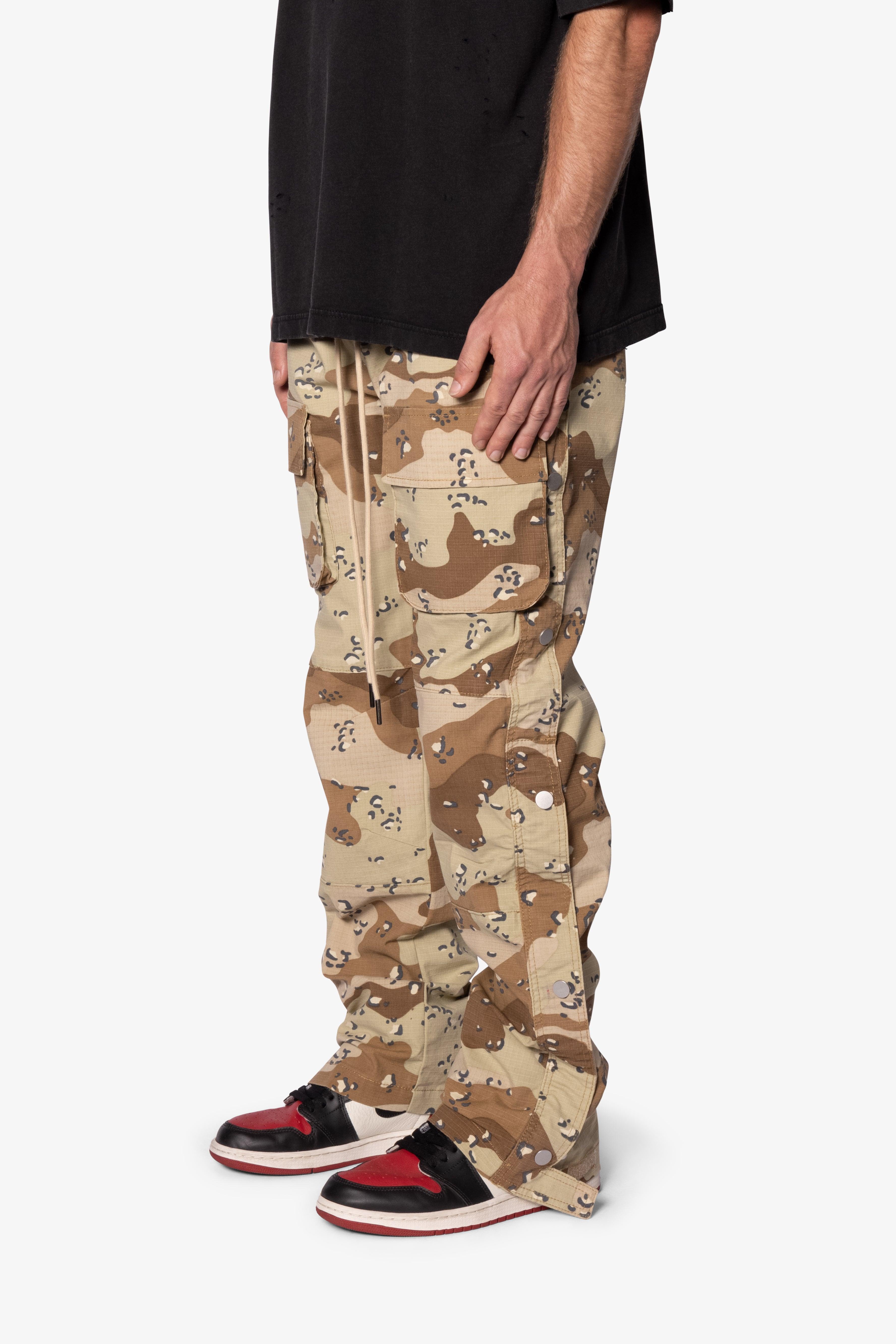 Snap Front Cargo Pants - Desert Camo Product Image