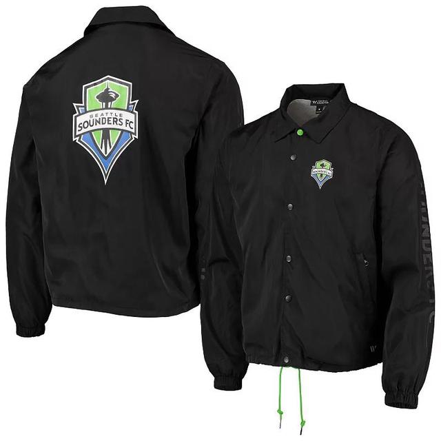 Mens The Wild Collective Black Seattle Sounders Fc Coaches Full-Snap Jacket Product Image