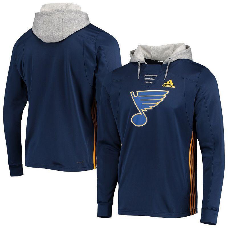 Mens adidas St. Louis Blues Skate Lace AEROREADY Pullover Hoodie Product Image