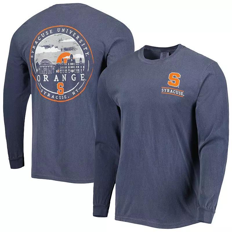 Mens Syracuse Orange Circle Campus Scene Long Sleeve T-Shirt Blue Product Image