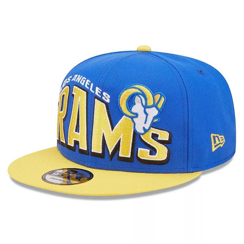 Mens New Era Royal Los Angeles Rams Wordmark Flow 9FIFTY Snapback Hat - Royal Product Image