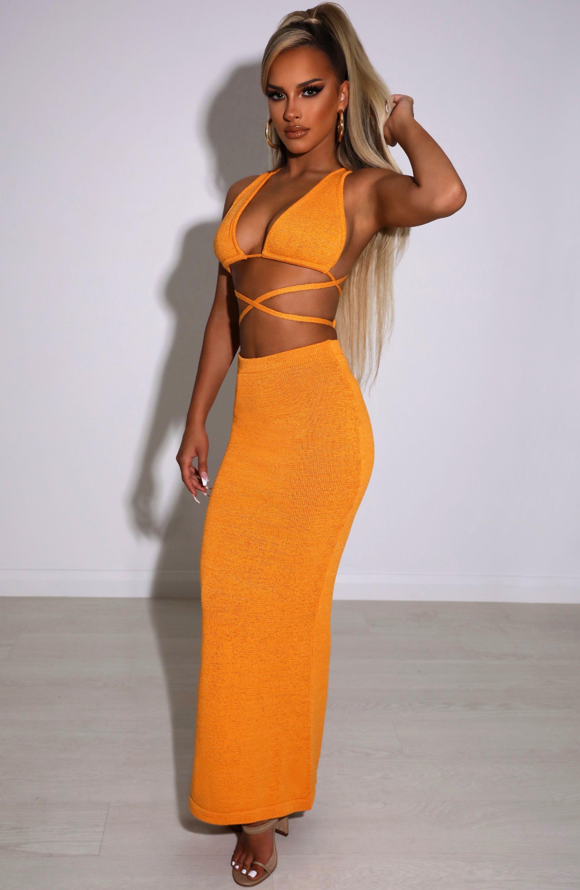 Alexa Maxi Skirt - Tangerine Product Image