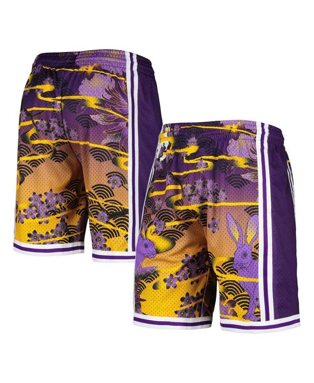 Mens Mitchell & Ness Purple Los Angeles Lakers Lunar New Year Swingman Shorts Product Image