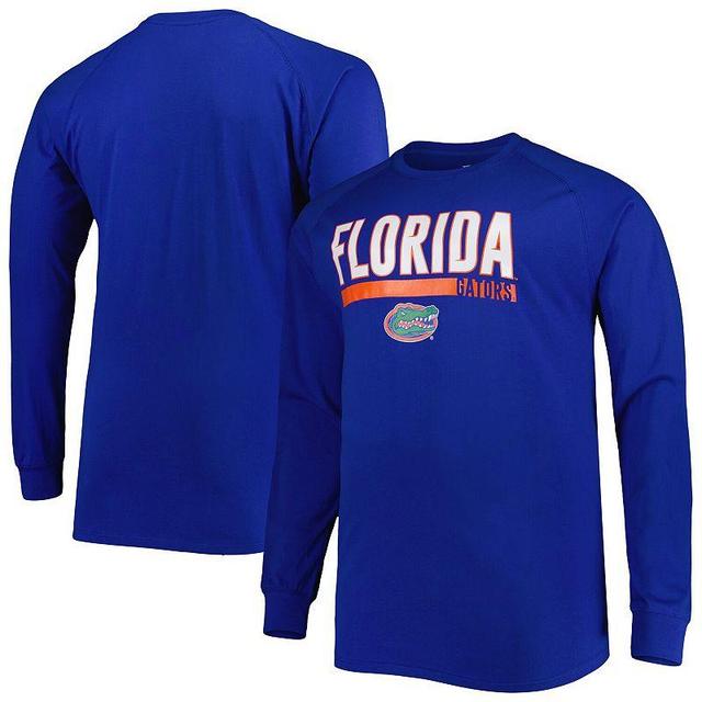 Mens Royal Florida Gators Big & Tall Two-Hit Long Sleeve T-Shirt Product Image