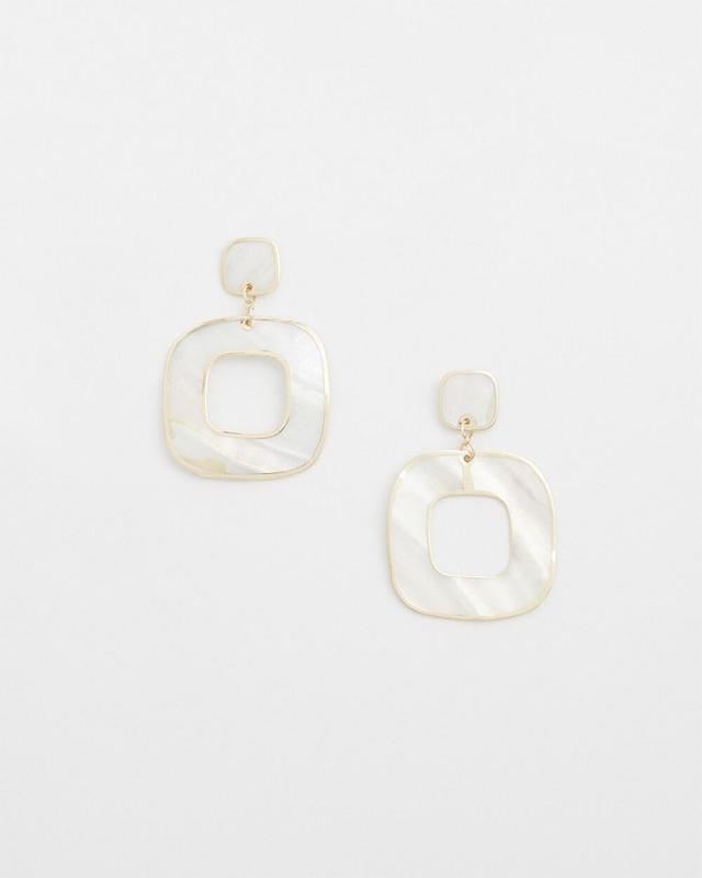 Mother of Pearl Square Earrings   Chico's - Gold - Women Product Image