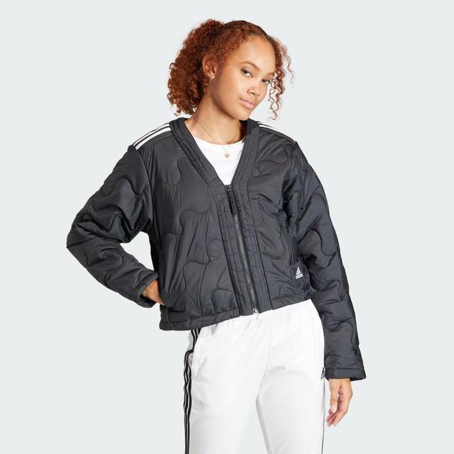 adidas Nuganic Crop Light Insulation Jacket Black M Womens Product Image