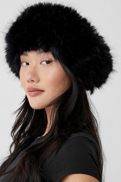 Faux Fur Wintersun Headband - Black product image