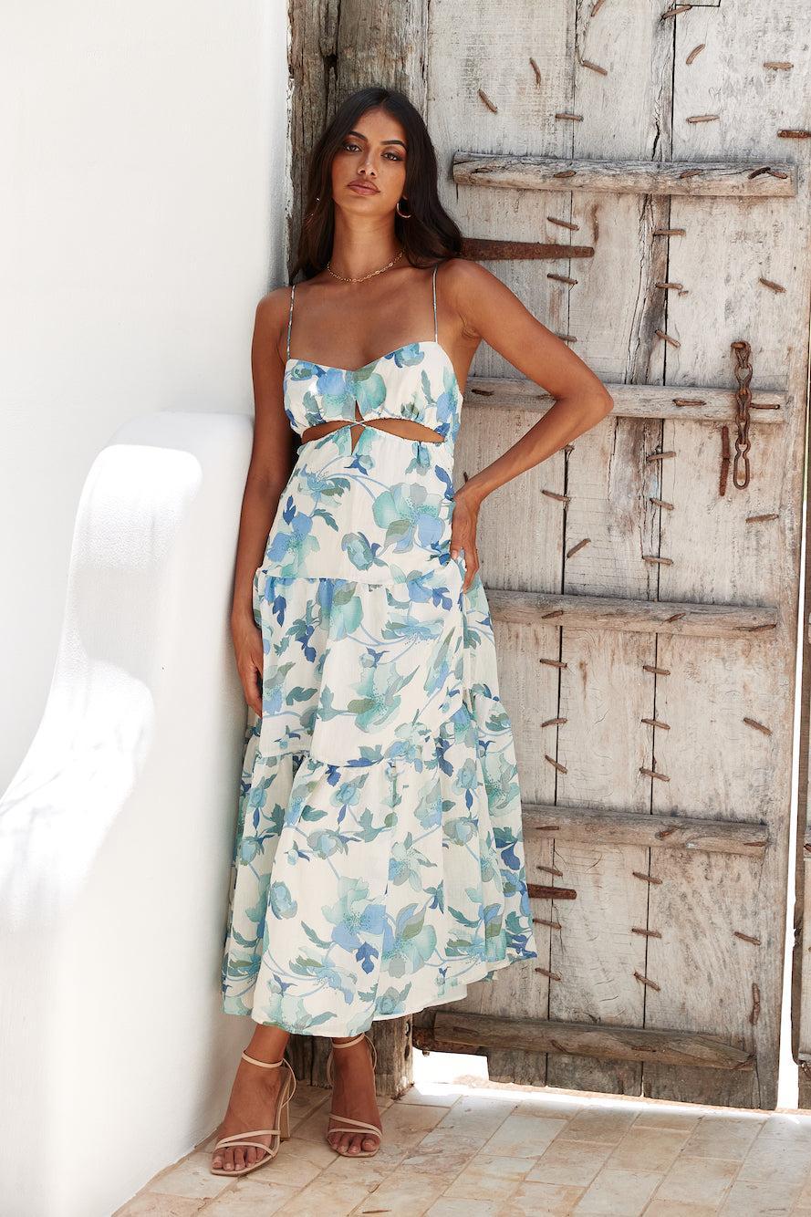 Lighter Than Air Maxi Dress Blue  Product Image