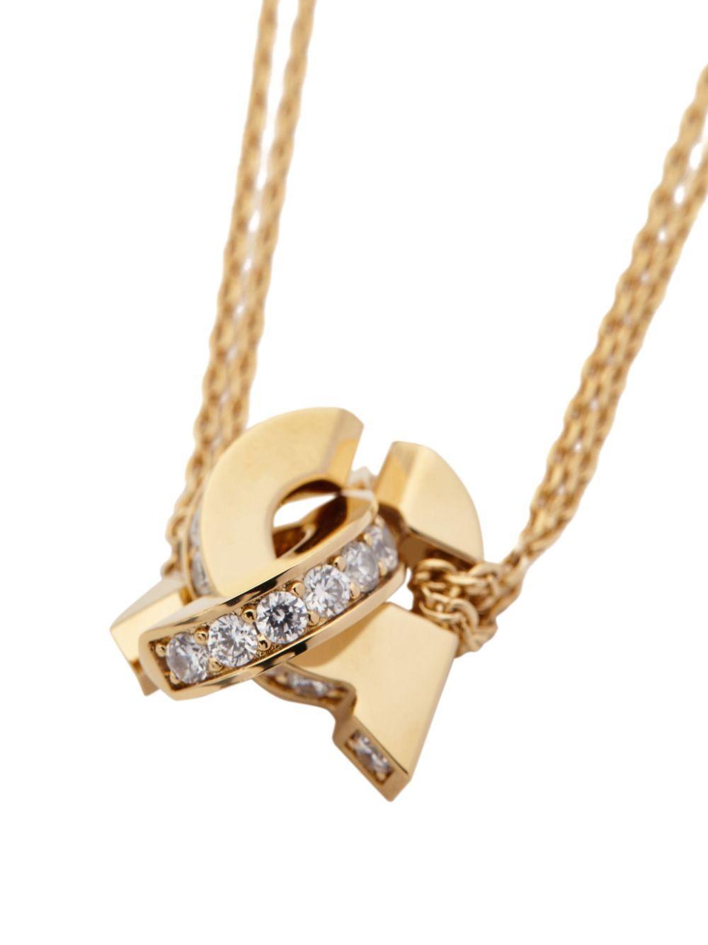 Double Gancini pendant necklace Product Image