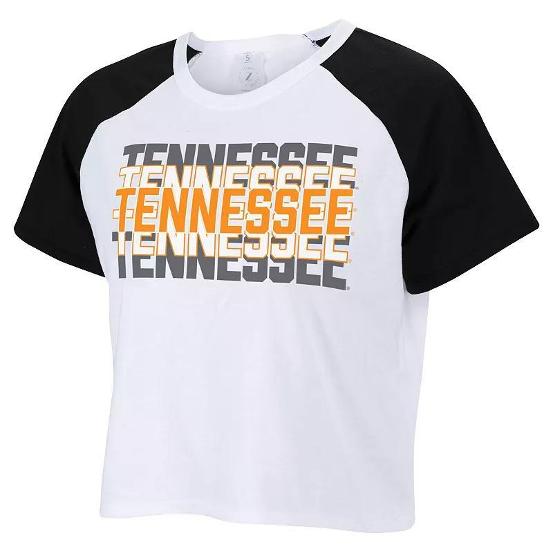 Womens ZooZatz Tennessee Volunteers Colorblock Repeat Raglan Cropped T-Shirt Product Image