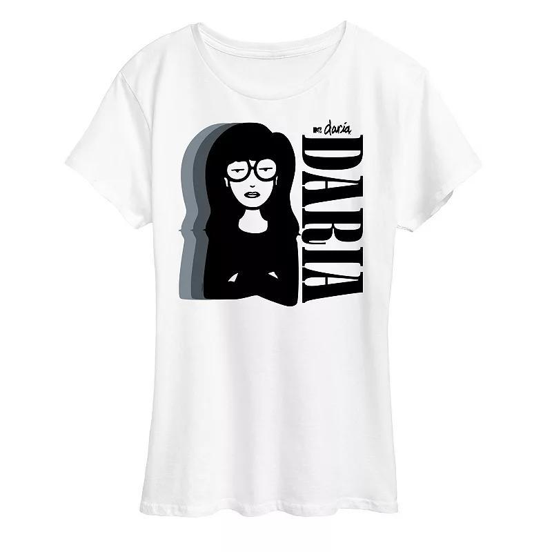 Womens Daria Mono Grays Graphic Tee, Girls Product Image