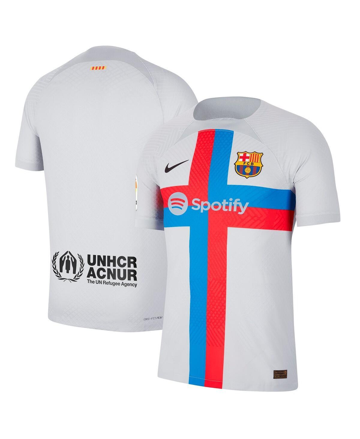 Mens Nike Gray Barcelona 2022/23 Third Vapor Match Authentic Blank Jersey - Gray Product Image