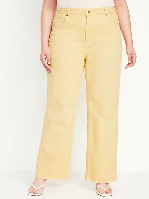 Extra High-Waisted Sky-Hi Wide-Leg Jeans Product Image