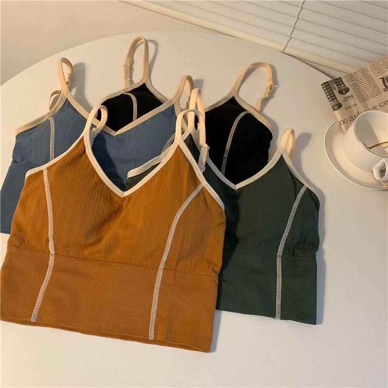 Contrast Trim Cropped Camisole Top Product Image