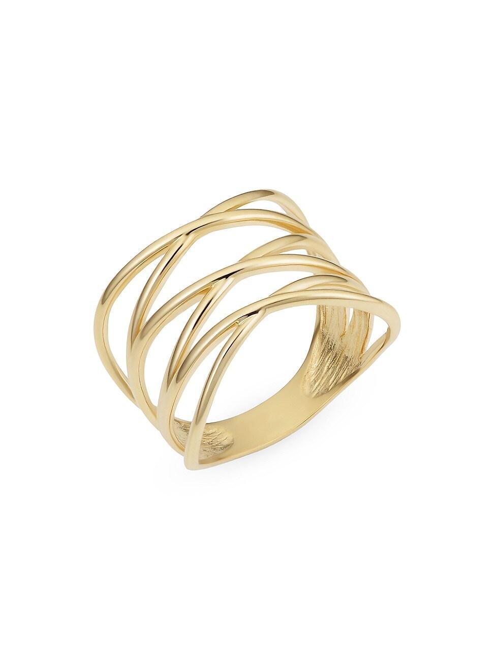 Womens 14K Yellow Solid Gold West Side Highway Ring Product Image