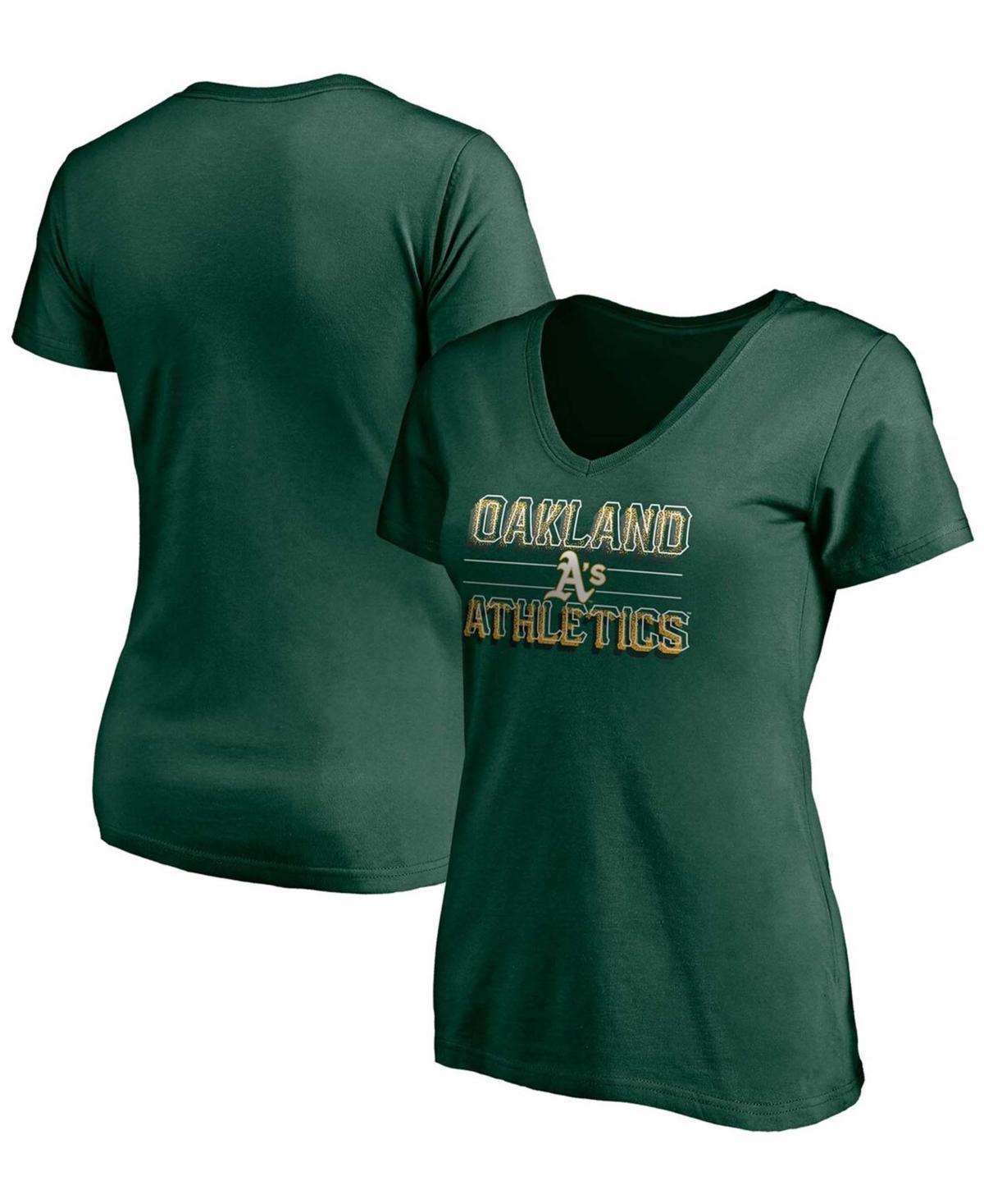 Womens Green Oakland Athletics Compulsion To Win V-Neck T-shirt Product Image