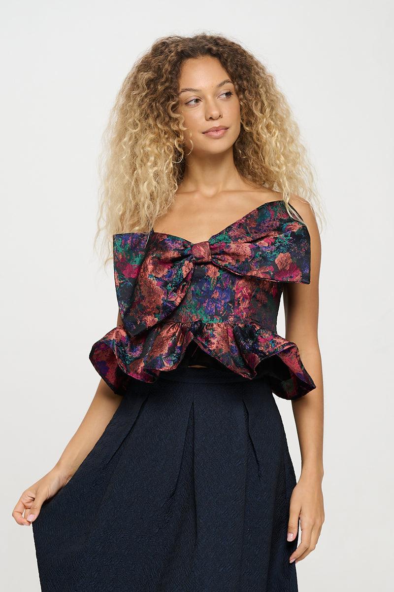 Multi Jacquard Bow Top Product Image