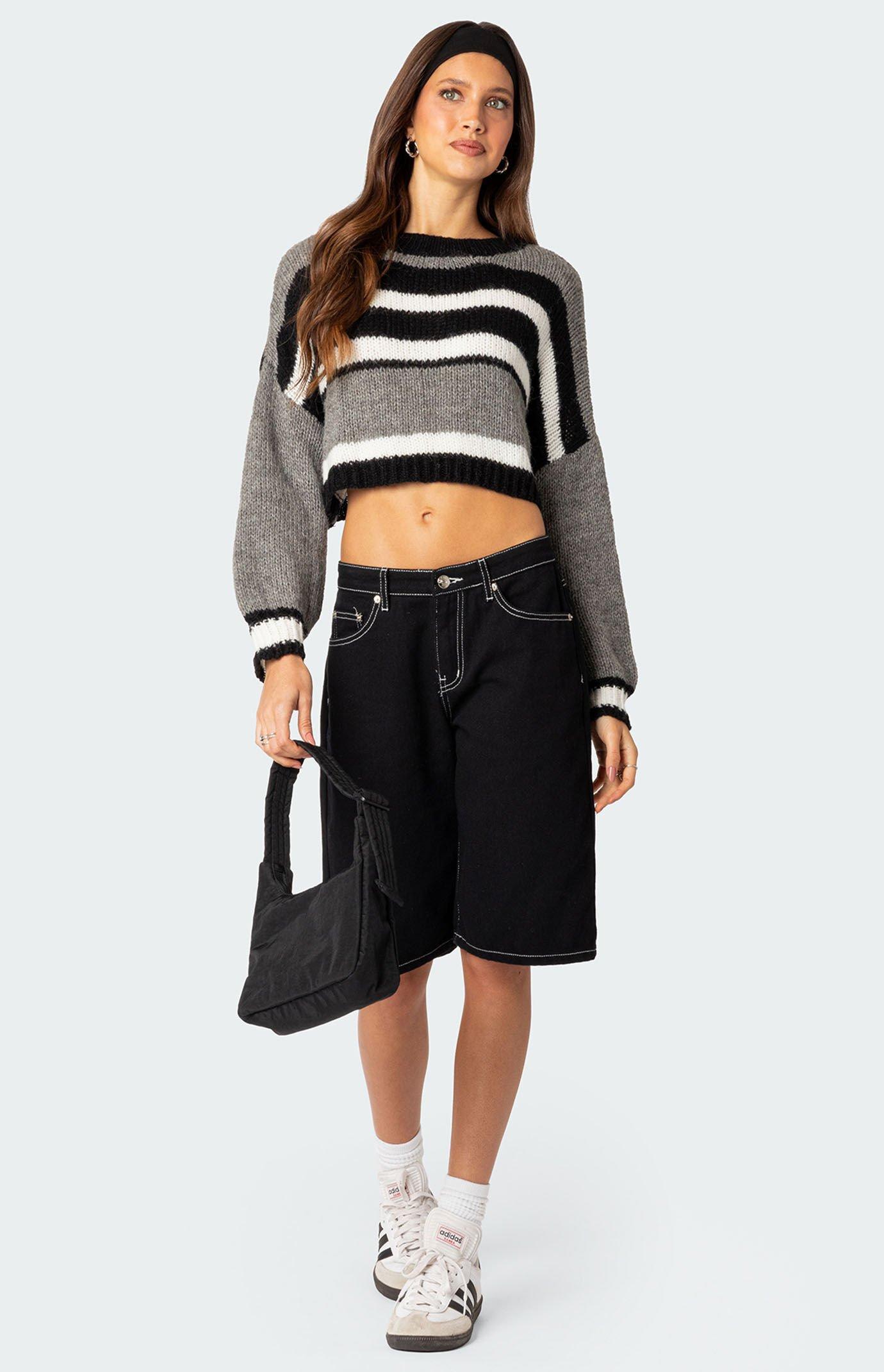 Edikted Womens Don Cropped Sweater - Product Image